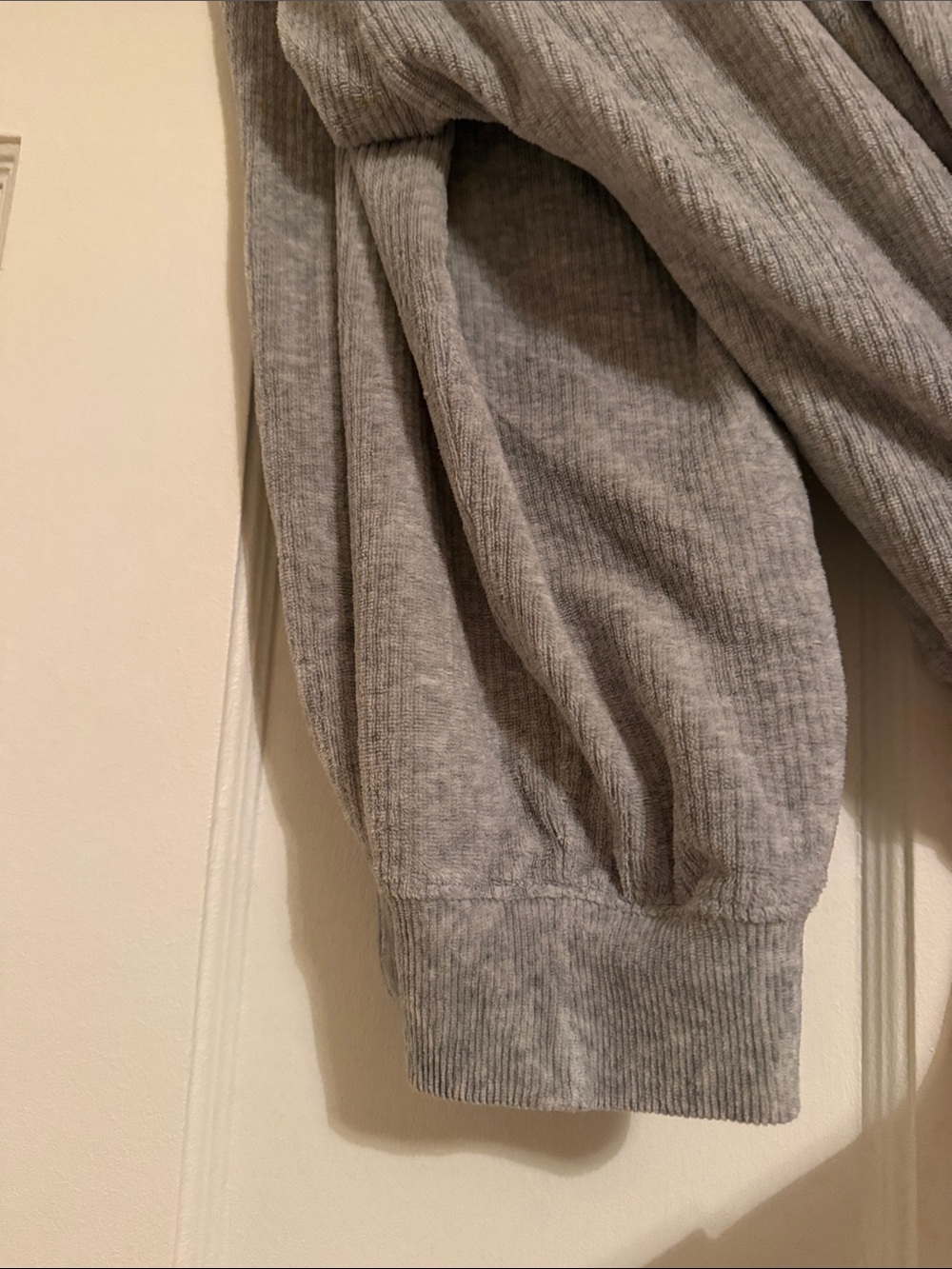 American Eagle Outfitters Gray Ribbed Track Joggers - Picture 2 of 2